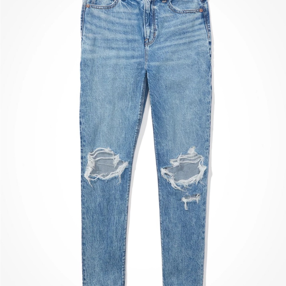American Eagle Outfitters Light Blue Distressed Skinny Jeans